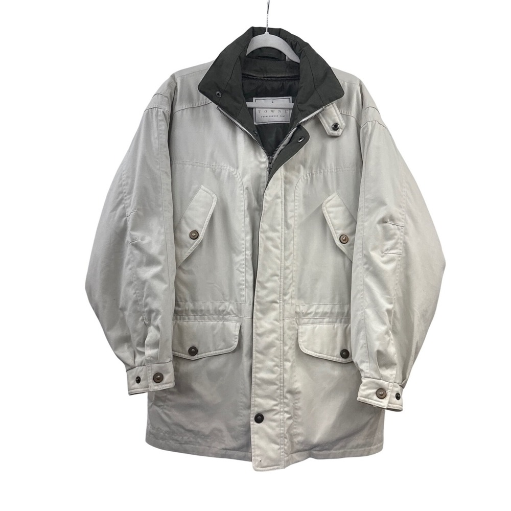 Vintage 90's Towne London Fog Field Coat Mens Parka Utility Pockets S Jacket